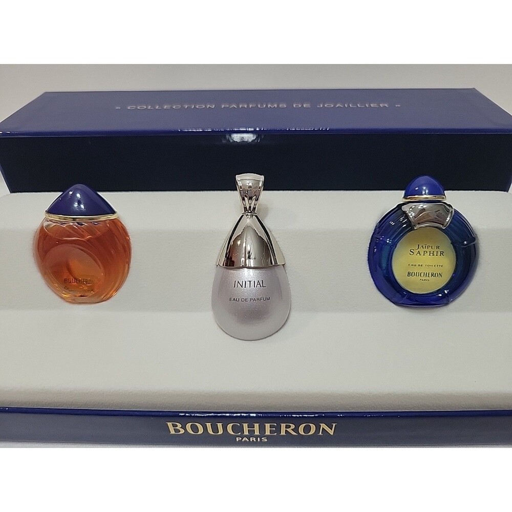 Vintage Boucheron Paris Jeweler Perfume Collection 3 pc. Miniatures NIB RARE - Picture 2 of 9